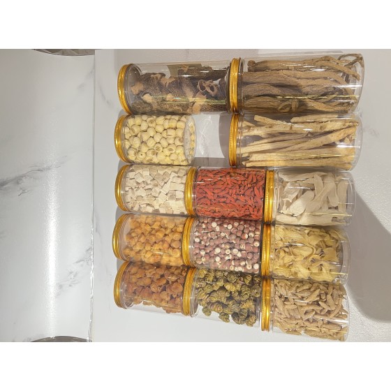 十二罐清潤健脾滋補湯料大套裝｜羊肚菌石斛黨參沙參玉竹蓮子茯苓芡實元貝桂圓枸杞麥冬淮山組合